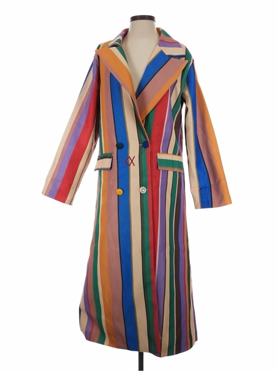 Jackets & Blazers - Vintage Rainbow Dopamine Trench Jacket